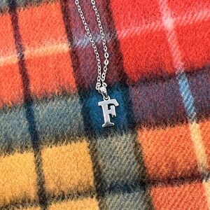 NWT Silver Chain Initial Necklace